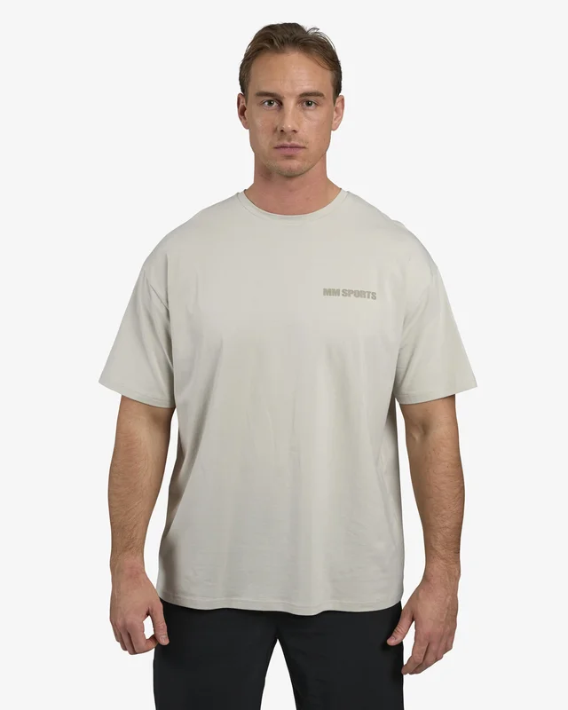 Oversize t-shirt - M - Oversized Hardcore T-shirt, Warm Grey - Träningskläder herr