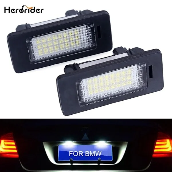 2 stk. BM-W E39 E60 Nummerpladelys 6000k Hvid Ingen Fejlmeddelelse LED Nummerpladelys Til BM-W E90 E91 E92 E61 E60 E70 E71