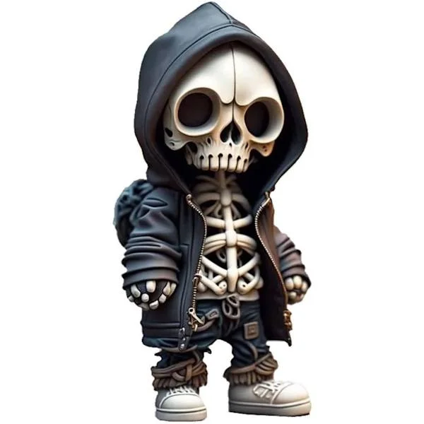 Skeleton Figurines, Skull Ornament Statue Memorial Home Decor, Halloween Decorations Collectible Gothic Skull Gifts for Women Men style 1