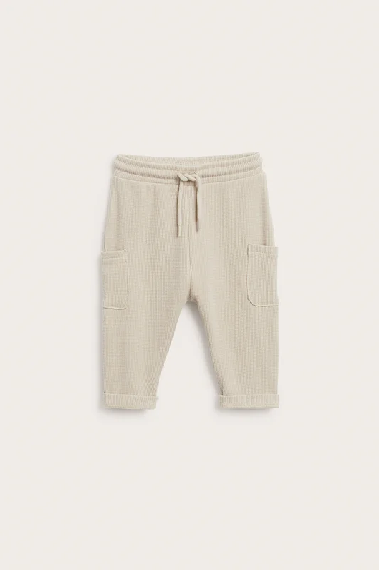 Kappahl | Våfflade byxor Beige 68 | Baby