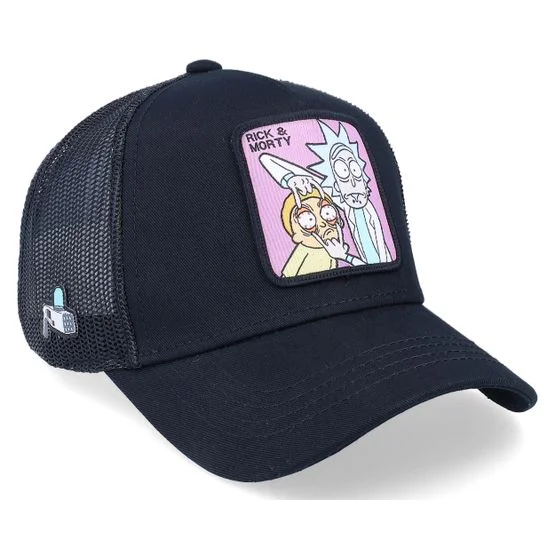 Capslab - Noir trucker Casquette - Rick & Morty Black Trucker @ Hatstore