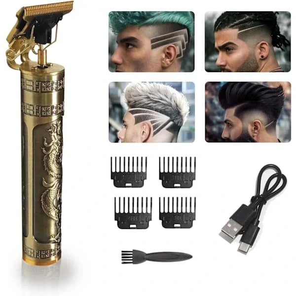 Professional T-Clippers, Beard Trimmer for Men, Electric Professional Shaver, Cordless Hair Clipper, USB Rechargeable