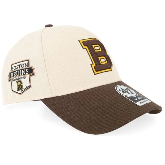 47 Brand - NHL Béžová adjustable Kšiltovka - Boston Bruins Replica Sure Shot Mvp Natural/Brown Adjustable @ Hatstore