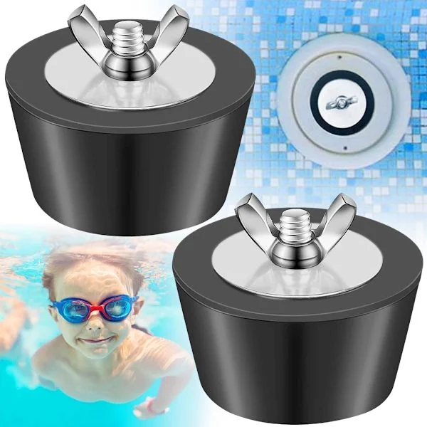 Vinterplugg för pool, 2 st Vinterplugg för pool, 1,25-1,5 tum / 32-38 mm Vinterplugg, Vinterunderhållsbeslag för poolrör, Svart