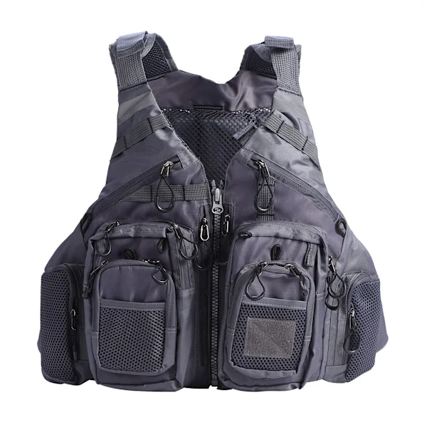 Outdoor Multifunction Unisex Adult Life Vest Life-saving Vest (Dark Gray)