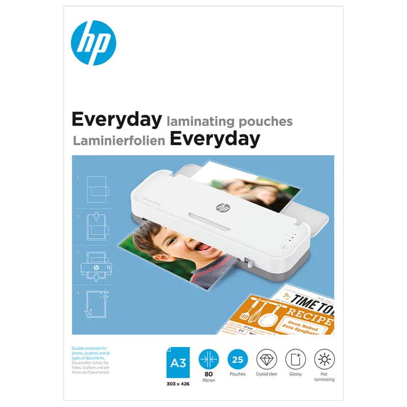 HP Lamineringsfickor A3 80mic 25-pack