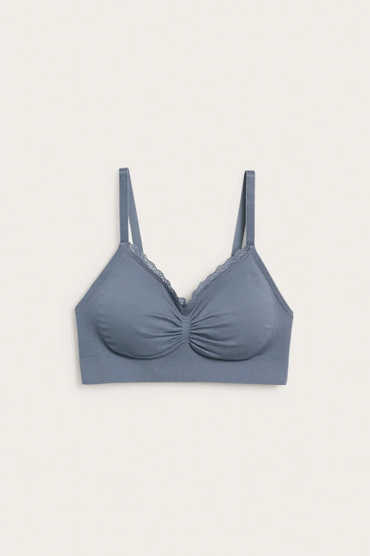 Kappahl | Bygellös bh seamless Mörkblå L | Dam