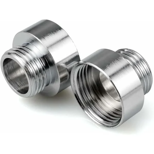 Krom kranadaptere 3/4 x 1/2, reduserende nippelkoblinger for kranadaptere, dusjslanger