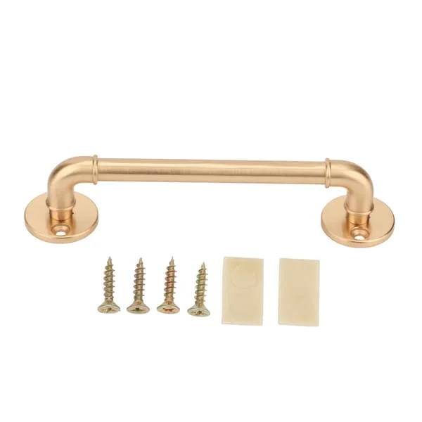 Grindhandtag Zinklegering Retro Rund Bas Möbelbeslag för Dörrlåda Skåp Garderob Guld
