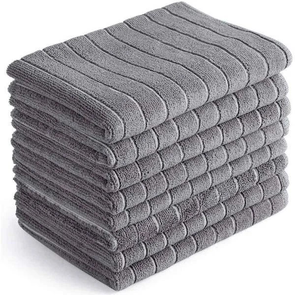 Mikrofiber viskestykker håndklæder 18x26 tommer, superbløde og absorberende - sæt med 8, multifunktionelle viskestykker til hjemmet, køkkenet