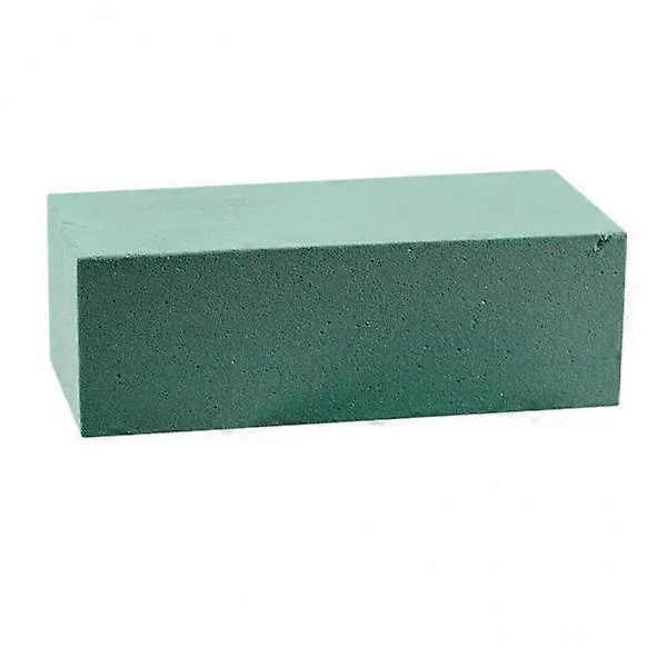 2x Blomsterskum Tegel Blomma Lera Grön Vått Skum Block 23x11x7,5cm