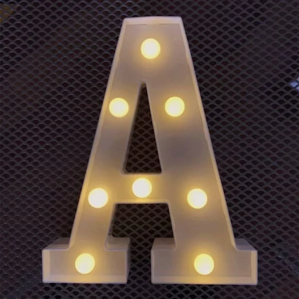 Kirjain A [22cm] Valokirjaimet Aakkoset Valo LED-lamppu Kirjain