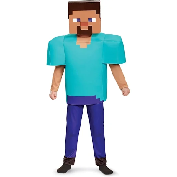 Minecraft Halloween Rollespill Steve Deluxe Minecraft Kostyme, Flerfarget-FF-