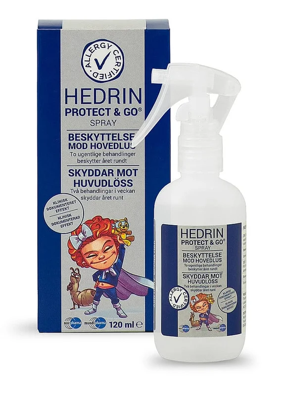 Hedrin Protect & Go forebyggende lusespray 120 ml, Børn & Forældre, Lus, Lusemiddel