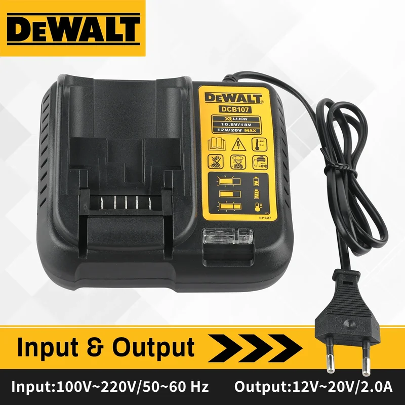 AliExpress - Chargeur pour Dewalt 089lg DCB107 compatible avec les batteries Dewalt 10.8V 12V 18V 20V, chargeur de batterie au lithium pour niveau 