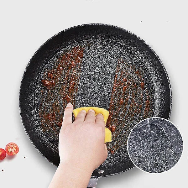 28cm Marmor Stekpanna Non-Stick Maifan Sten Gas Elektrisk Induktionshäll