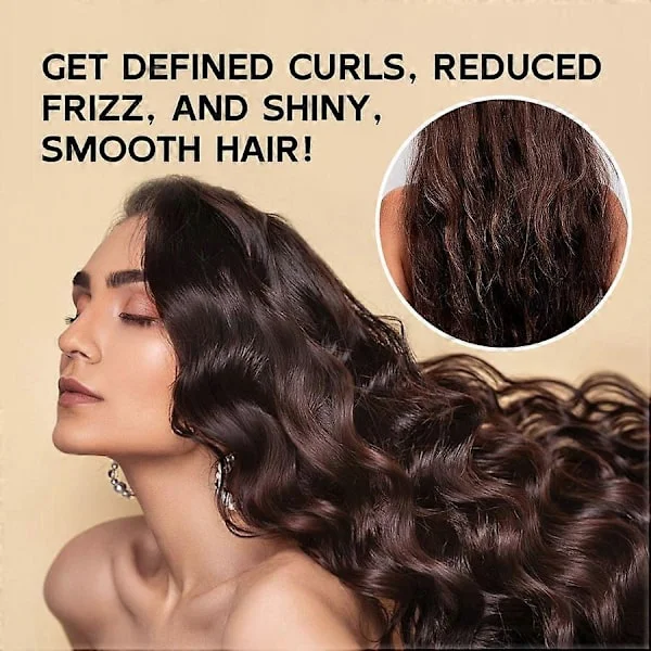Black Castor Oil Curl Cream with Argan Oil, Moisturizing and Frizz Control, Defining Cream for Wavy Hair (1 pc)
