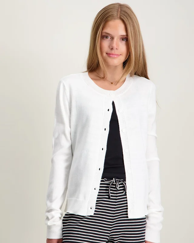 LMTD NLFDANCY LS SHORT KNIT CARDIGAN Weiß Pullover Mädchen - Kids Brand Store