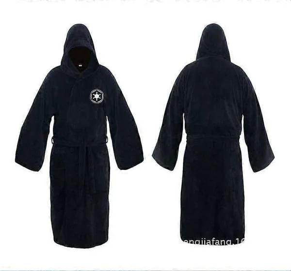 Flanellmorgenkåpe for menn Badekåpe Pyjamas Cosplay Vinter Varm Sømløs Tegneserie Par Nattøy Svarte Kampkapper Svarte Kampkapper