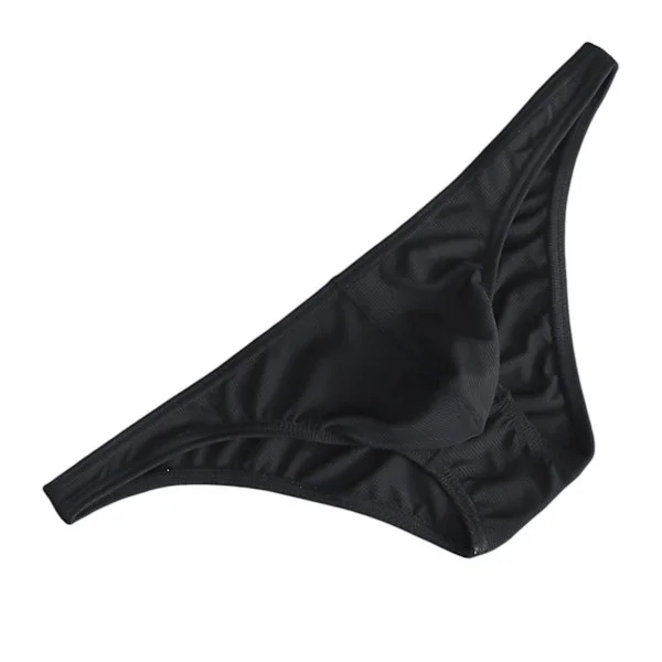 Herre Truser Ice Silk Tynn Stripe Ensfarget U Konveks Innvendig Bruk Sexy Hurtigtørkende Stringtruse Undertøy