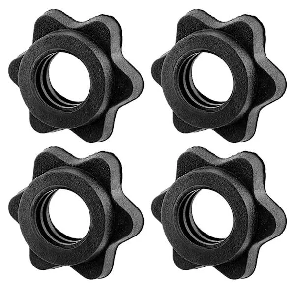 4st 25 mm Hantel skivstång Handklocka Stång Clip Lås Skruv Mutter Anti-Slip Spin-Lock Krage Sexkantsmutter för styrketräning-FX-