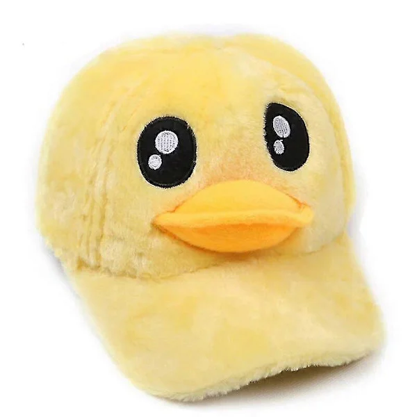 Cartoon Yellow Duck Baseball Caps For Kids Cashmere Keep Warm Winter Casquette Snapback Gorras Boys Girls Visor Cap high quality MTS