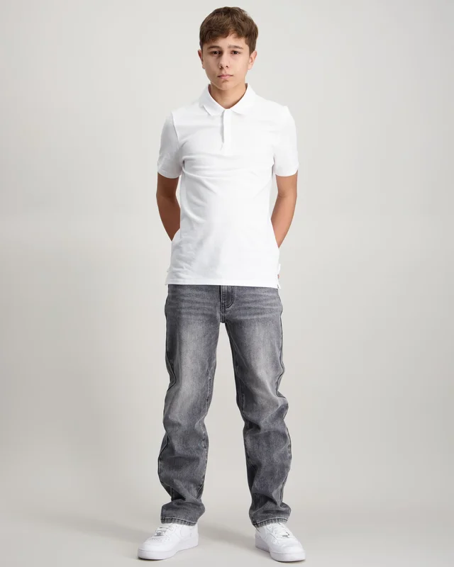 Zeke Essential Loose Fit Jeans Grå Jeans Kille - Kids Brand Store
