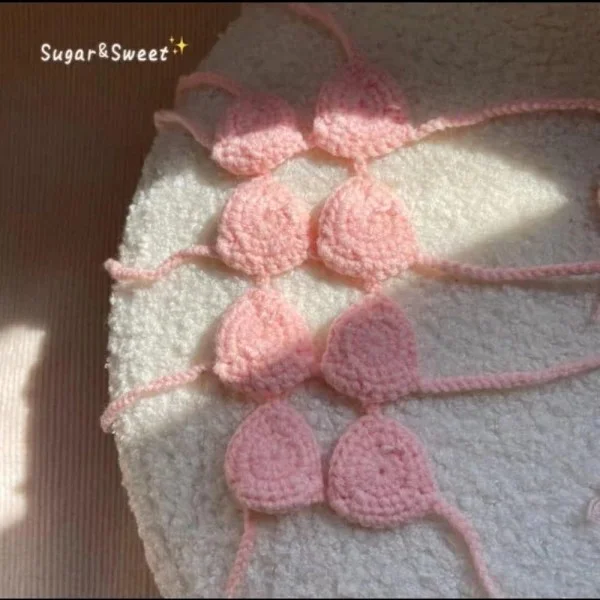 Husdjursbikini Kläder Husdjurskatt Bikini ROSA Rosa[XJ]