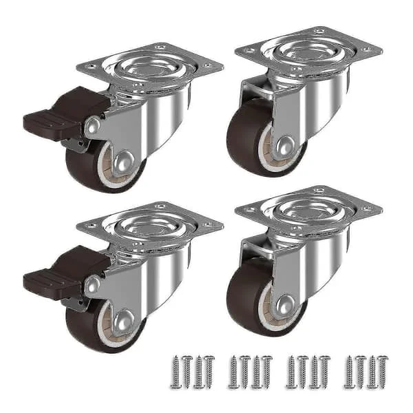 1 Set med 4 Möbelhjul 25 mm - Kraftiga Hjul Spårlösa - Små Hjul För Inomhusbruk