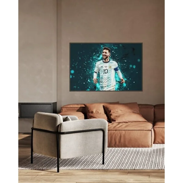 Messi Poster – Fotbollsikon & Inspirerande Väggkonst | Fotopapper | 21×30 CM