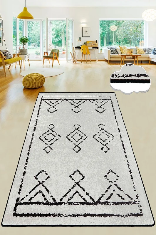 Conceptum Hypnose - Teppe Eaves - Svart - Glattvevde tepper - 80X150 - Fra Homeroom