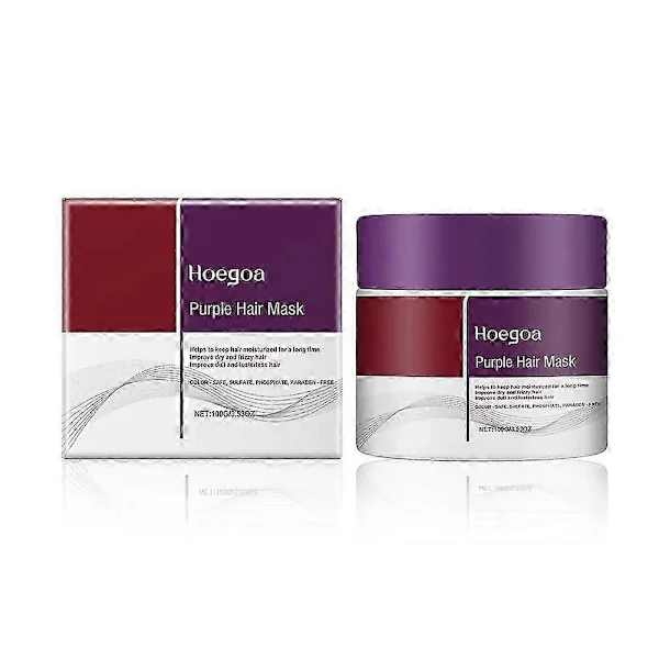 Maca Purple Hair Mask and Purple Shampoo Set, Neutralizes Yellow and Brassy Tones (Hair Mask)