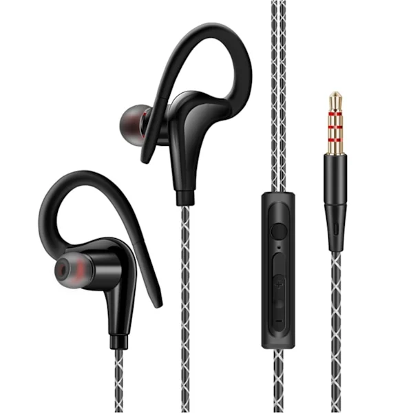 In-ear-høretelefoner med ledning til sport og løb