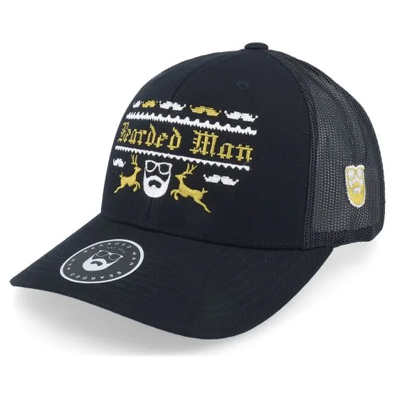 Ho-Ho-Hats - Černá trucker Kšiltovka - Ugly Christmas Logo Black Trucker @ Hatstore