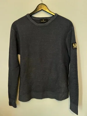 Mörkgrå stickad tröja från Belstaff