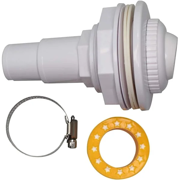Pool Return Jet Kit - Komplet med fittings, øjekuglesamling, klemme, pakninger og PTFE gevindtape