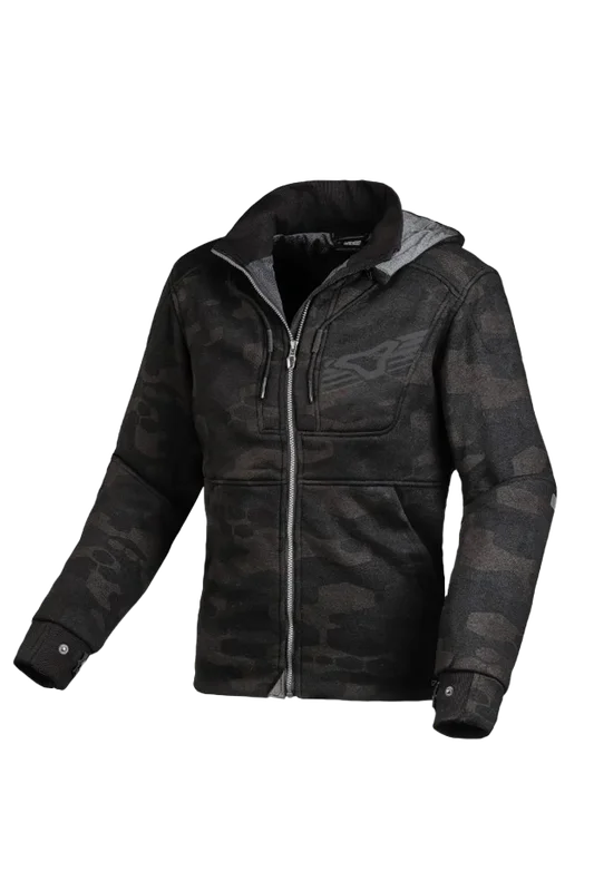 Chaqueta de Moto para Mujer Macna District Print gris S