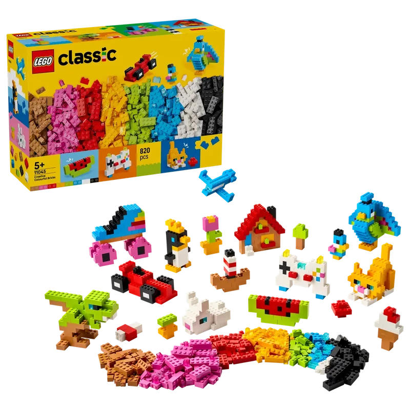 LEGO Classic Kreativitetssett m. fargerike klosser 11045
