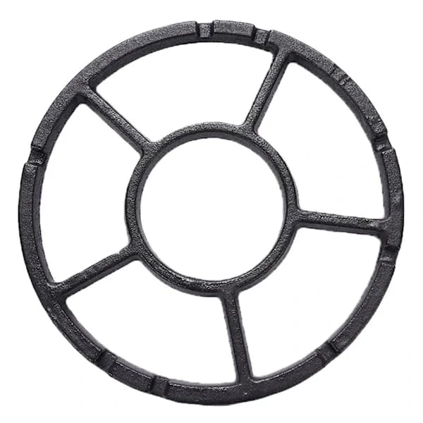 Gasskomfyr Gryteholder Ring Jernstøtte Understell for Små Gryter Vannkokere og Kaffetraktere Svart 17,8 cm