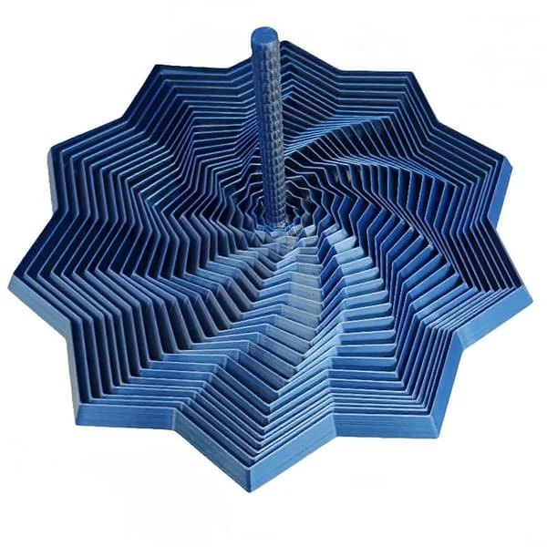 3D-printet Udvidbar Sensorisk Fidget Stjerne, Fraktal Heksagon Fidget Legetøj med Håndtag, Honeycomb Hvirvlende Spiral Design, Stress Relief Legetøj 