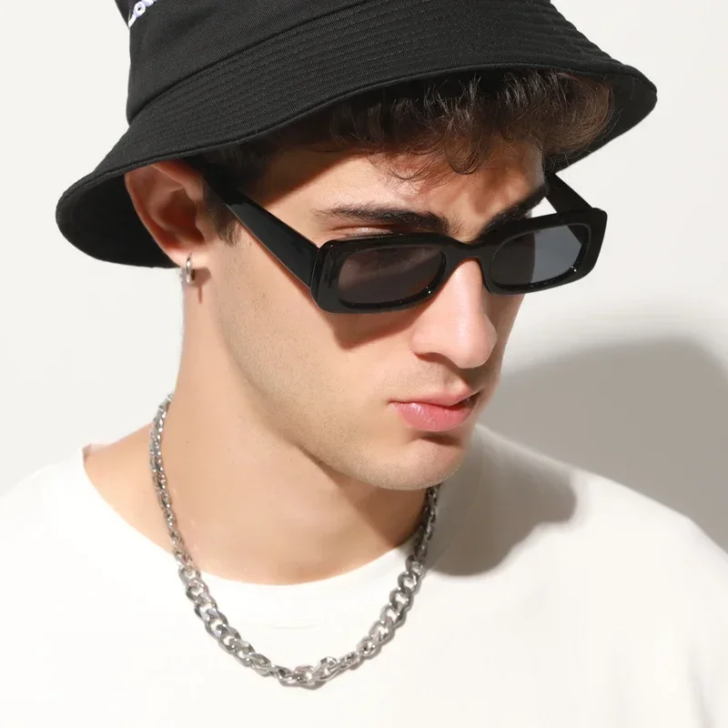 AliExpress - Vierkante Zonnebril Mannen Rechthoek Merk Designer Kleine Zonnebril Mannelijke Retro Zwarte Lens Rijden Vissen Oculos UV400