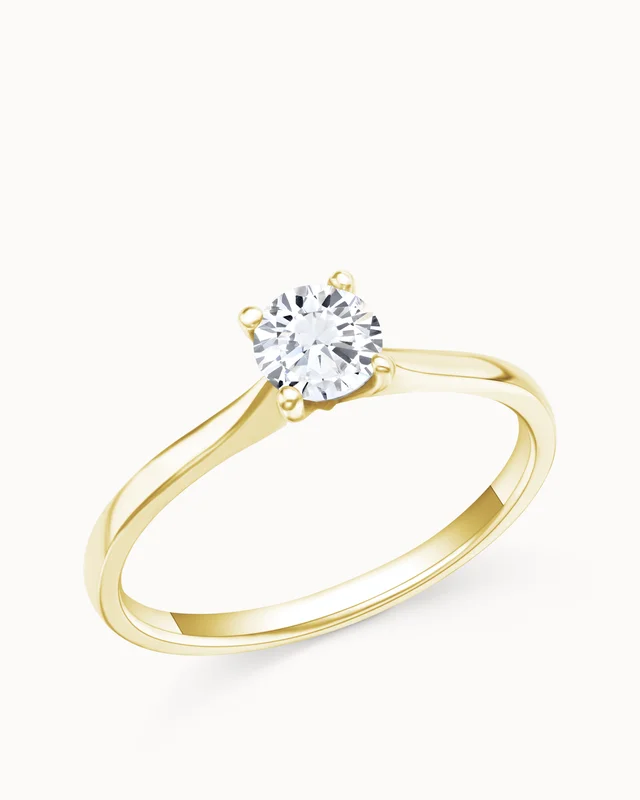 Solitaire ring Annie 18K Geelgoud - Verlovingsringen & Trouwringen van Vanbruun