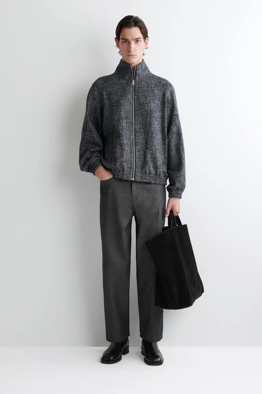 COS Homme Veste De Survêtement En Tweed Jacket in Noir