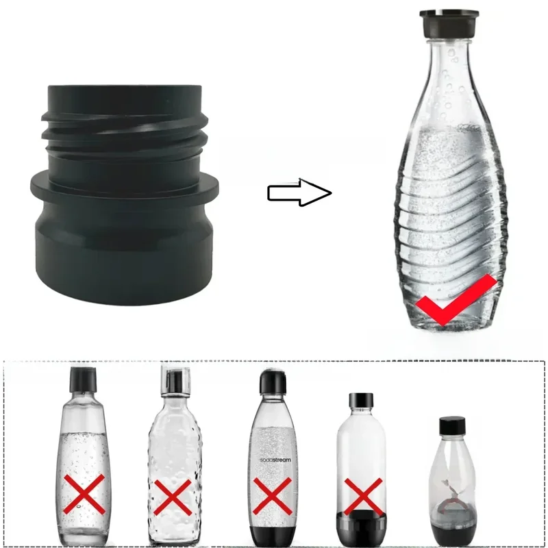 AliExpress - 1 Stück Adapter für Kristall 0,7 l Glasflasche zum Ersetzen von Kunststoff One Fit Sodastream FIZZI G100 DUO TERRA ART GAIA Soda Maker