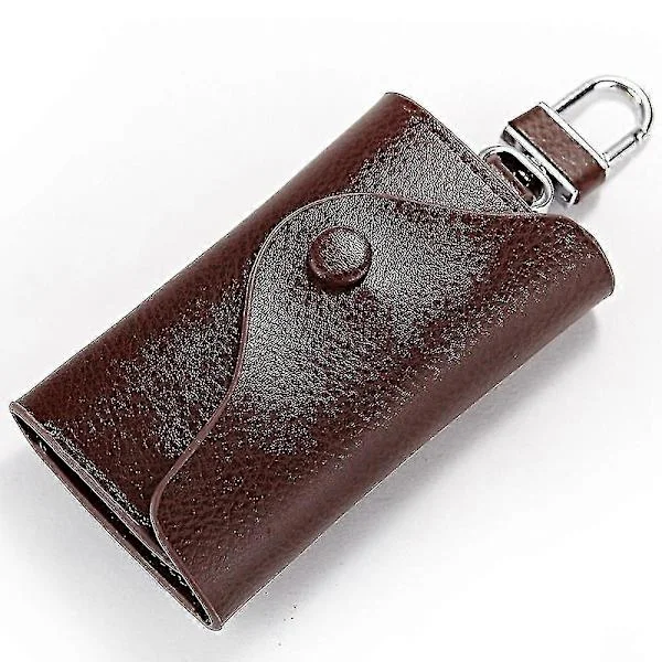 Leather Key Case, Cowhide Leather Key Bag for Men, Key Ring Card Holder Wallet_SZXM