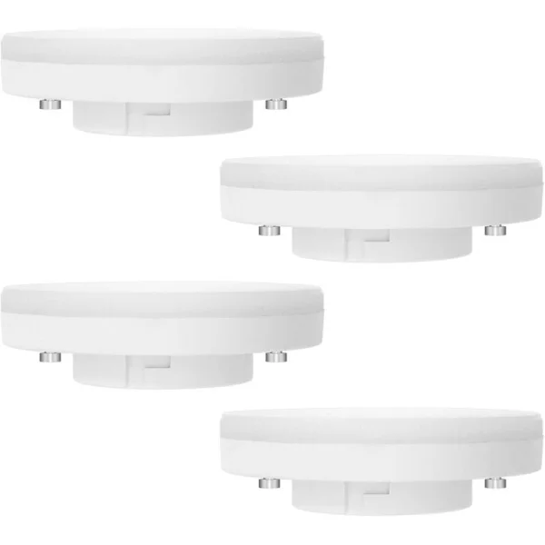GX53 LED-lampa 7W, varmvit 2700K, ej dimbar, motsvarar 50W halogen, GX53 LED-spotlampa för skåp, vitrinskåp, 4-pack