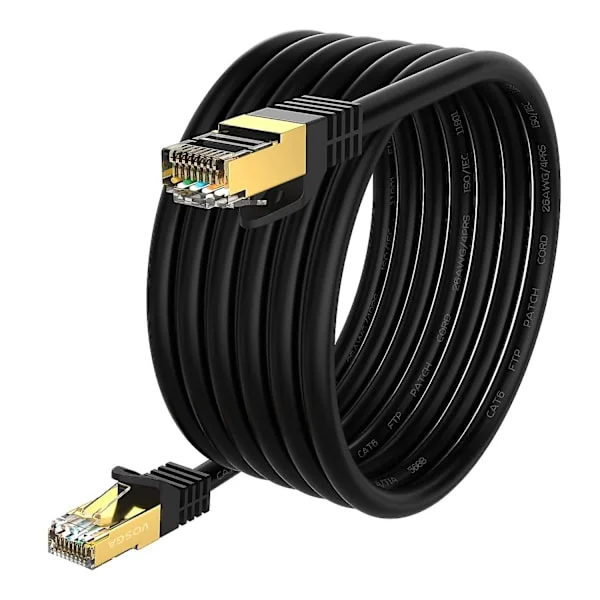 Utendørs Cat 6 Ethernet-kabel 20m/65 fot, ftp-550mhz-skjermet Cat6 Rj45 Nettverk Lan Vanntett Direkte Gravning Internett-kabel 20m Rund