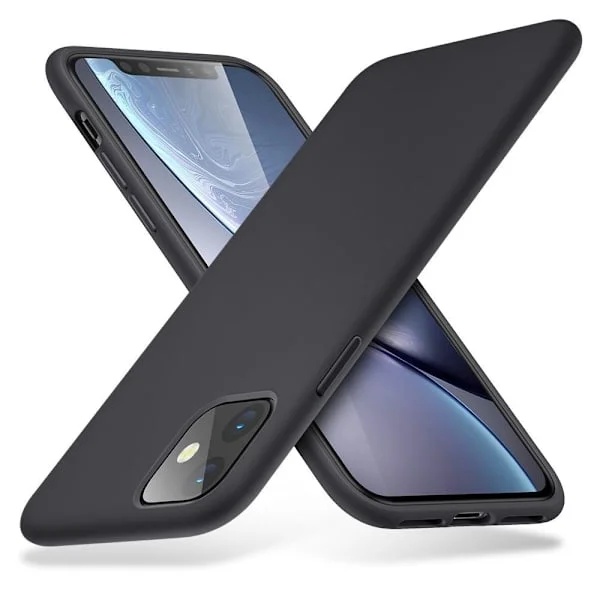 iPhone 11 skal Tunt Gummibelagt Mattsvart Skal Basic Svart