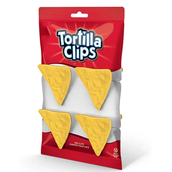 5-pakning søt chipsklemme i plast for matoppbevaring, trekantdesign, enkel å bruke