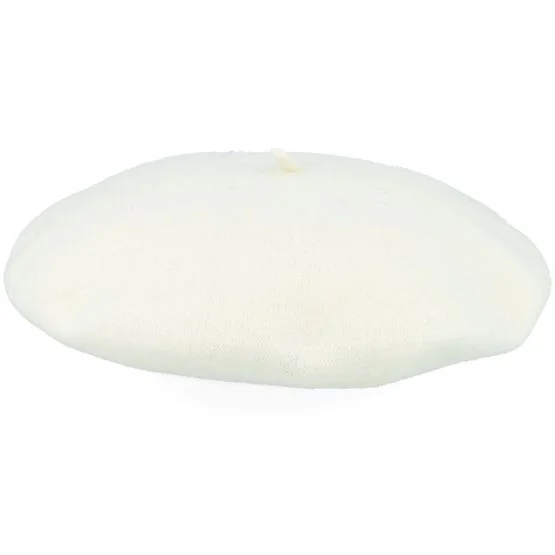Jaxon & James - Blanc beret Chapeau - Wool Off White Beret @ Hatstore